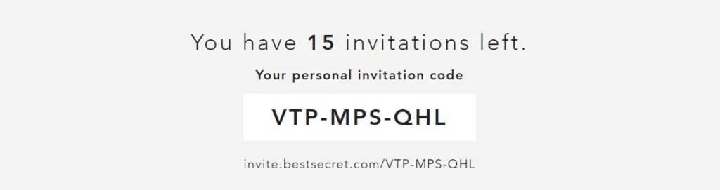 bestsecret invite code